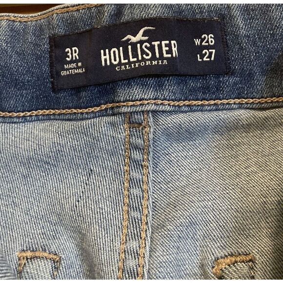 Hollister Womens Ultra High Rise Denim Tie Belt Mom Jeans size 3R - Picture 4 of 5